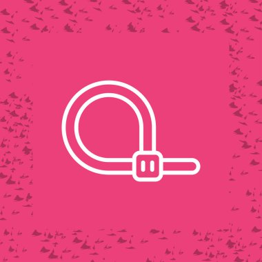 Kablo bağı simgesi, vektör illüstrasyonu basit tasarım