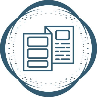 Broşür simgesi, vektör illüstrasyonu basit tasarım