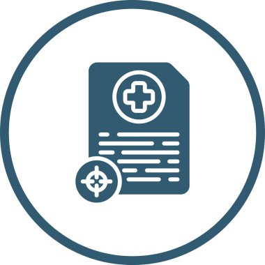 Tıbbi klasör yuvarlak simgesi