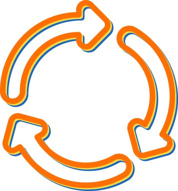 Geri dönüşüm sembolü. Web simgesi basit tasarım