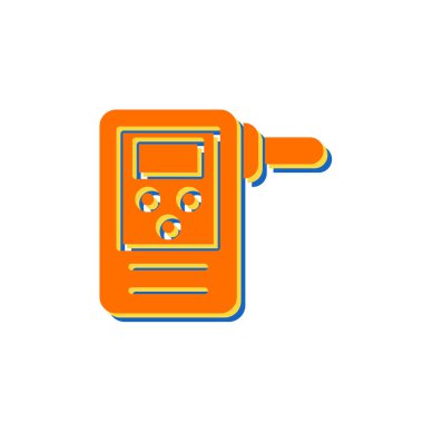 Breathalyzer web simgesinin vektör illüstrasyonu