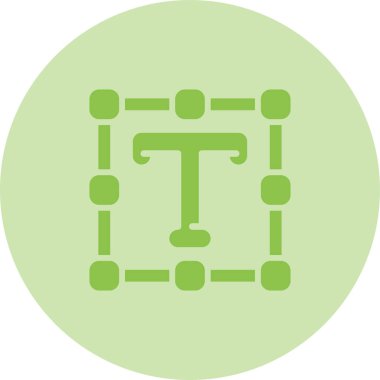 Metin aracı simgesinin vektör illüstrasyonu