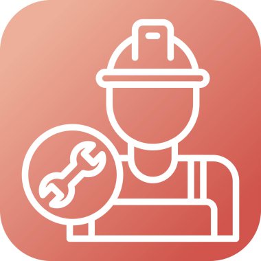 Tesisatçı. Web simgesi basit tasarım