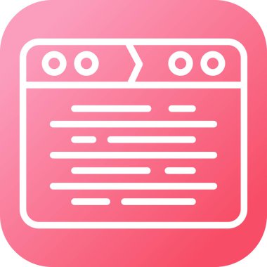 Web tarayıcı simgesi, vektör illüstrasyonu basit tasarım