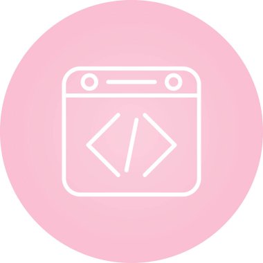 Web tasarım simgesi, web geliştirme konsepti, vektör illüstrasyonu 