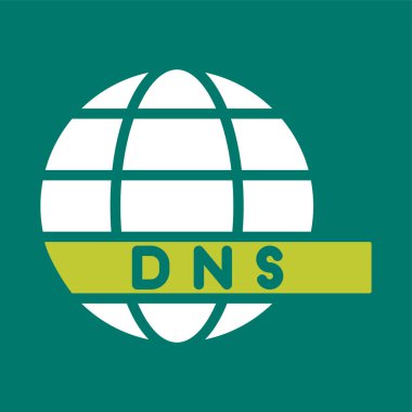 DNS Sunucu web simgesi, basit illüstrasyon