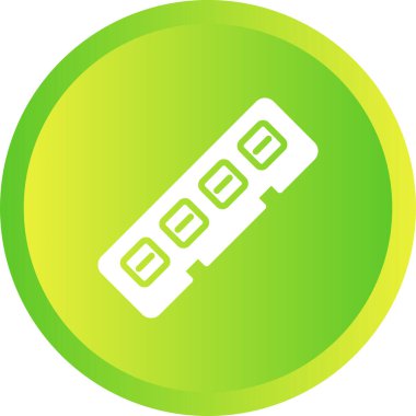 Ram Bellek Vektörü İşareti, Beyaz üzerine izole edilmiş doğrusal renkli Pictogram. Rastgele Erişim Bellek Sembolü, Logo İllüstrasyonu.