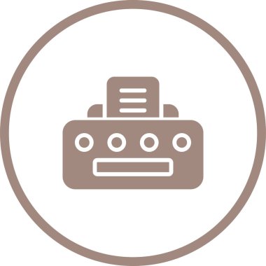 Yazıcı. Web simgesi basit tasarım