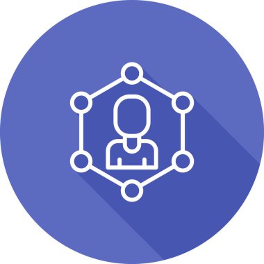 Ağ Segmentasyonu Web simgesi, basit vektör illüstrasyonu 