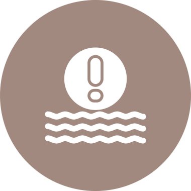 Ünlem işareti olan dalgalar. Web simgesi basit illüstrasyon