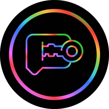 Sohbet balonu simgesi, vektör illüstrasyonu basit tasarım