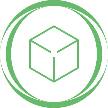 küp web simgesi vektör illüstrasyonu