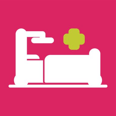 yatak ağı simgesi, basit vektör illüstrasyonu