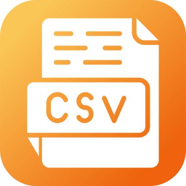 CSV web simgesi, basit illüstrasyon