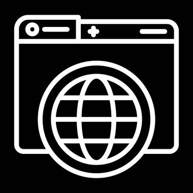 Dünya simgesinin vektör illüstrasyonu 