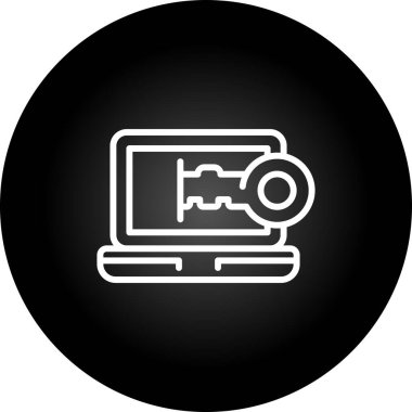 dizüstü bilgisayar web simgesi, basit illüstrasyon