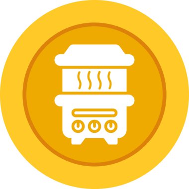 Steamer simgesinin basit vektör illüstrasyonu