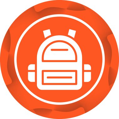 sırt çantası simgesi web basit illüstrasyon