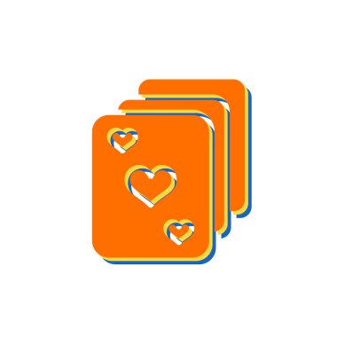 Kartlar. Web simgesi basit illüstrasyon