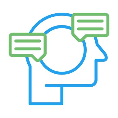 Doğal Dil İşlem Web simgesi vektör illüstrasyonu