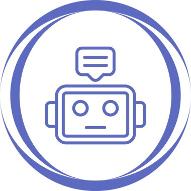 Chatbot 'lar. Web simgesi basit illüstrasyon