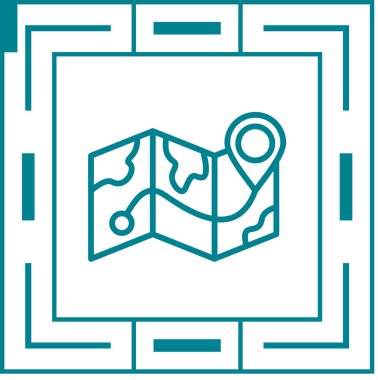 harita konumu ince çizgi vektör simgesi 