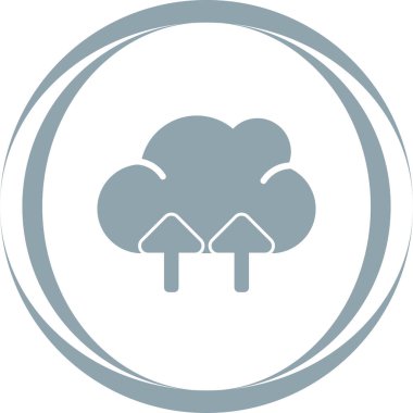 Bulut. Web simgesi vektör illüstrasyonu