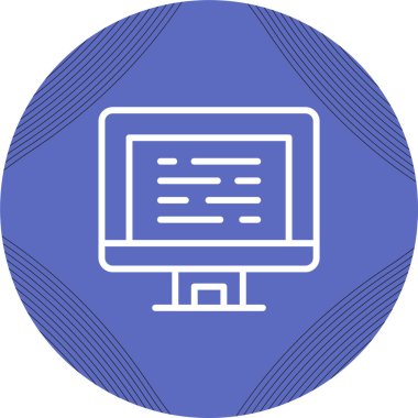 Masaüstü Bilgisayar Web simgesi vektör çizimi