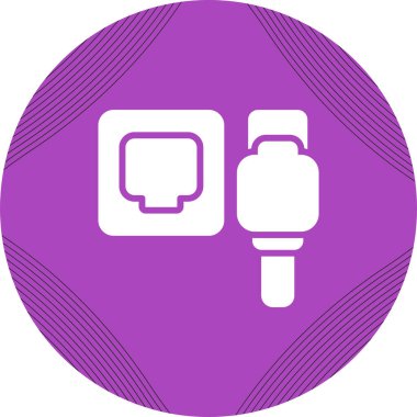 Ethernet web simgesinin vektör illüstrasyonu