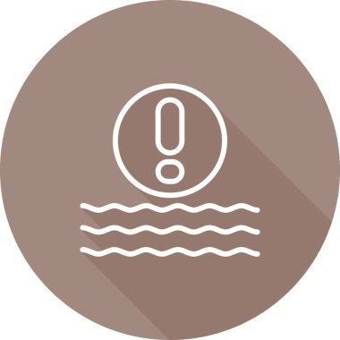 Ünlem işareti olan dalgalar. Web simgesi basit illüstrasyon