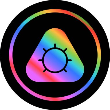 Uyarı levhası. Web simgesi vektör illüstrasyonu