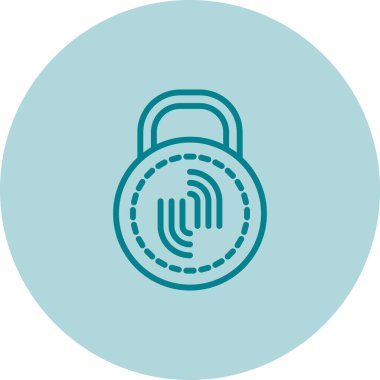 Kilit. Web simgesi basit illüstrasyon 