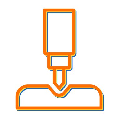 Pnömatik çekiç ağ simgesinin vektör illüstrasyonu