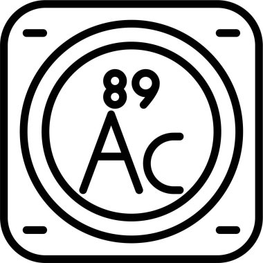 Kimyasal Element Web simgesi vektör çizimi