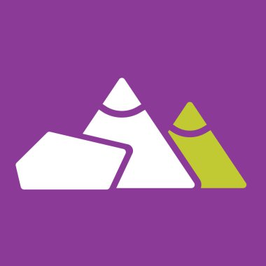 dağlar web simgesi, vektör çizim 