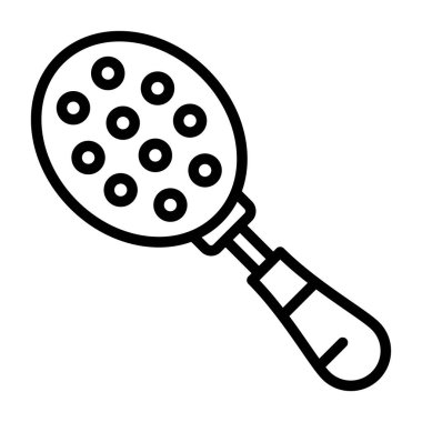 Slotted Spoon simgesi tasarımı. vektör illüstrasyonu.