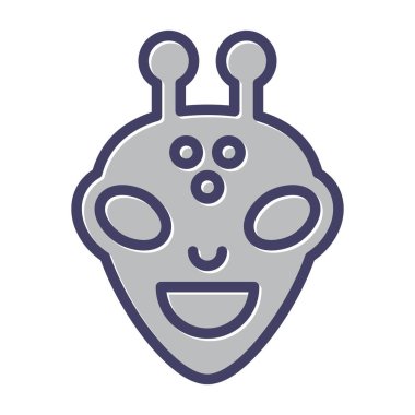 Uzaylı web simgesi, basit vektör illüstrasyonu 