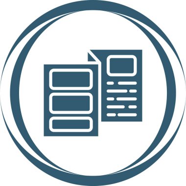 Broşür simgesi, vektör illüstrasyonu basit tasarım