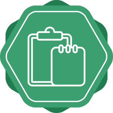 Yazı tahtası olan görev listesi. Web simgesi basit illüstrasyon