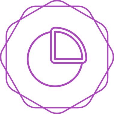 Pie Chart Simgesi modaya uygun düz stil. Web sitenizin tasarımı için grafik sembolü, logo, uygulama, UI. Vektör illüstrasyonu