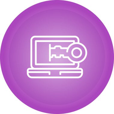 dizüstü bilgisayar simgesi, vektör illüstrasyonu basit tasarım