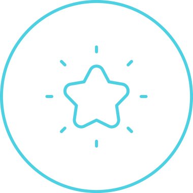 Parlayan Yıldız. Web simgesi basit tasarım