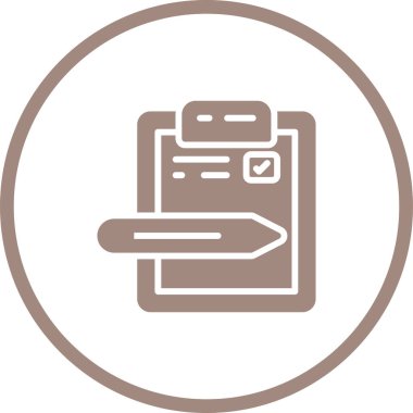 kalem ve kağıt simgesi, vektör illüstrasyonu  