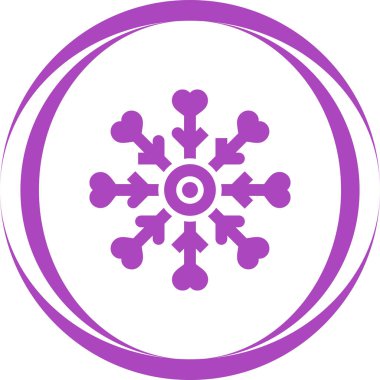 Kar Tanesi simgesi, basit web illüstrasyonu