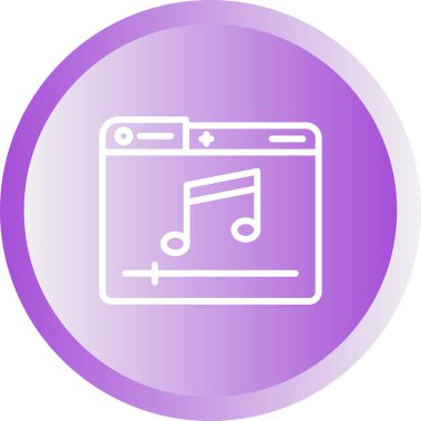 müzik çalar simgesi, vektör illüstrasyonu 