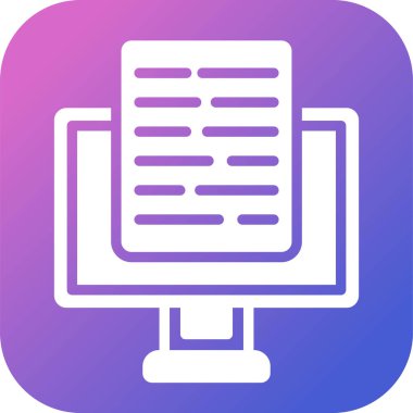 Belge sunumu. Web simgesi basit tasarım