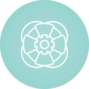 Yaşam Halkası. Web simgesi basit illüstrasyon