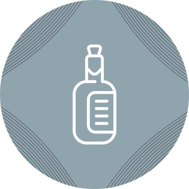 Şampanya şişesi web simgesi, basit vektör illüstrasyonu 