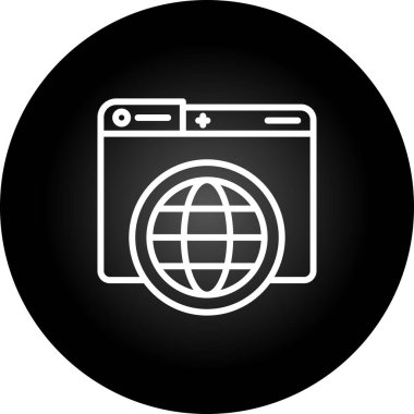 Dünya simgesinin vektör illüstrasyonu 