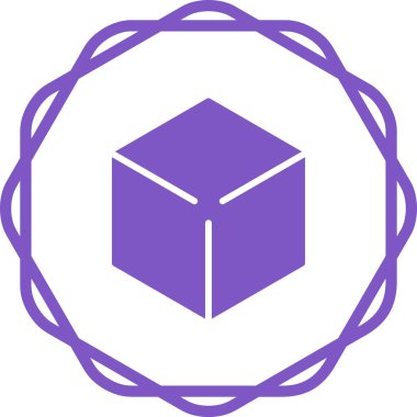 küp web simgesi vektör illüstrasyonu